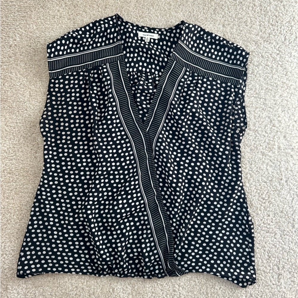 Black and White Polka Dot Blouse